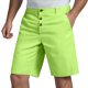 thumbnail image 1 of Pantalones cortos de lino con botones para hombre: cintura elástica, cordón, poliéster transpirable, pierna recta, tallas S-XXXL para primavera/verano, 1 of 8