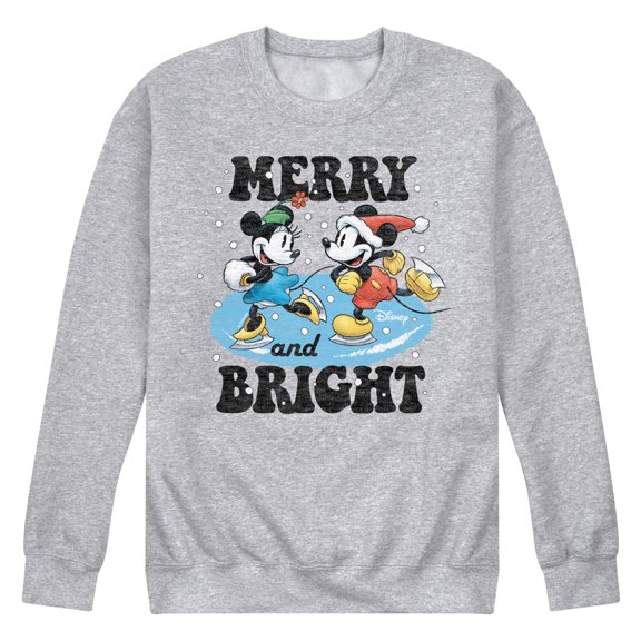 Disney - Mickey and Minnie Merry and Bright Ice Skating Graphic Fleece Sweatshirt