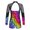 Starry Rainbow, variant on Aislor Kids Girls Long Sleeve Mesh Splice Gymnastics Leotards Athletic Ballet Dance Biketard 6-16