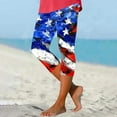 thumbnail image 2 of QATAINLAV Gifts for Mom! 4th of July Capri Leggings for Women American Flag Graphic Print Workout Yoga Capris High Waisted Tight Patriotic Cropped Pants Blue M, 2 of 6