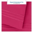 thumbnail image 4 of Clara Clark, RV/Short Size, Bed Sheets Set, Luxury Bedding Sheets Set, 4-Piece Bed Set, Deep Pockets Fitted Sheet 100% Soft Microfiber, Hypoallergenic Cool & Breathable, Hot Pink, 4 of 6
