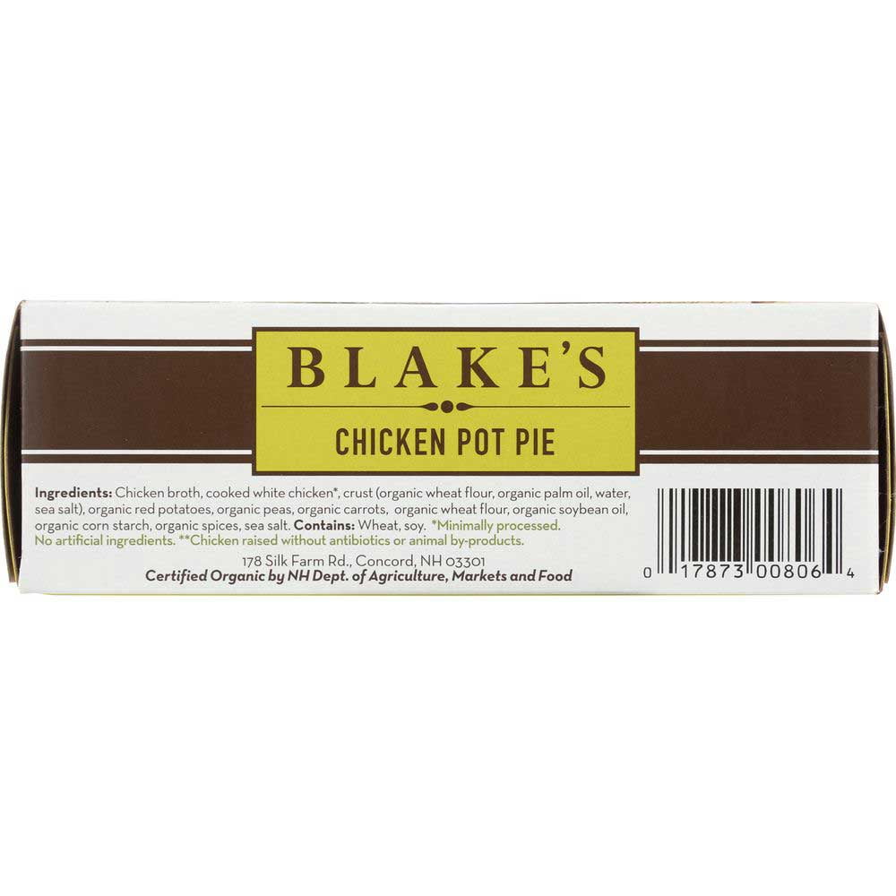 Blakes All Natural Organic Chicken Pot Pie, 8 Ounce -- 9 per case.