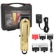 thumbnail image 1 of Cortadora de pelo eléctrica de precisión con enchufe estadounidense, compatible con 100-240 V, recortadora de pelo recargable dorada para hombres, 1 of 8