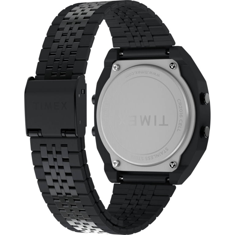 Timex Tw2W91600 Men's T80 Grey Digital Dial Black Bracelet Watch