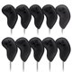 thumbnail image 3 of 10 piezas de cubiertas para palos de Golf para la cabeza de planchas impermeables Protector de cuello largo número de impresiones planchas Soledad Cubiertas de cabeza de hierros de golf, 3 of 9