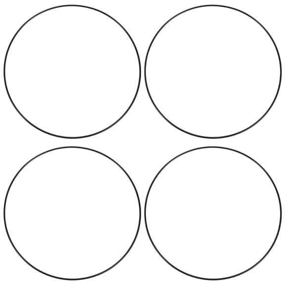 ORDDIART 4Pcs Metal Wreath Form Black Craft Hoops for DIY Flower Wreaths
