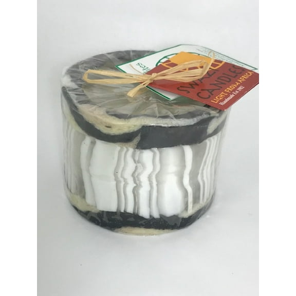 Swazi Candles, Tea Light Candle - Zebra bamboo design, including Soya tea light