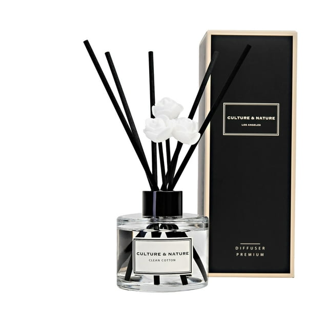 Set difusor Reed CULTURE & NATURE Clean Cotton 120 ml