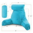 thumbnail image 5 of Nestl Reading Pillow, Extra Large Bed Rest Pillow with Arms – Premium Shredded Memory Foam TV Pillow, Detachable Neck Roll & Lumbar Support Pillow - Beach Blue, 5 of 7