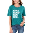 thumbnail image 5 of YI XIANG RAN Mama Shirts for Women Mama Mommy Mom Bruh Shirt Funny Mom Shirt Tee Tops, 5 of 6