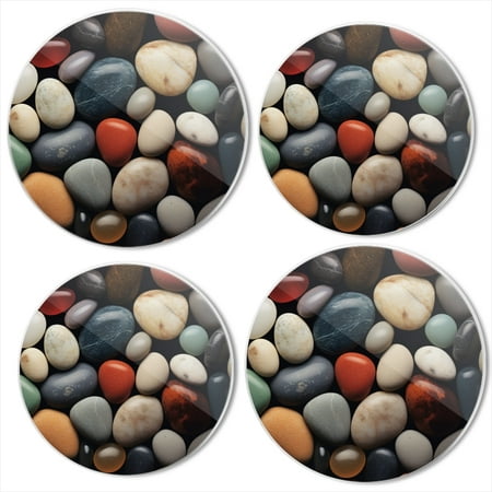 

BaHomeck Electric Stove Burner Covers Set of 4 Round Metal Gas Stove Burner Covers 8 Inch and 10 Inch Kitchen Decor Assortment Of Colorful Pebbles