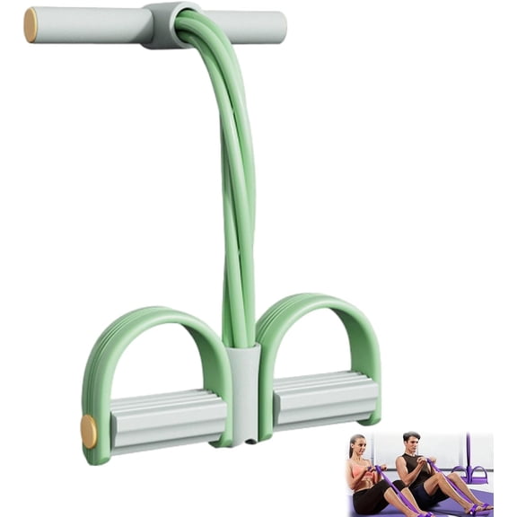 Fashion Puller Exercise, 8-Tube Pedal Resistance Device, Elastic Yoga Pedal Puller Resistance Band with Handle, Multifunction Tension Rope for Abdomen/Waist/Arm/Leg Stretching Training