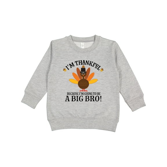 Inktastic Big Bro Announcement Thanksgiving Brother Toddler Sweatshirt