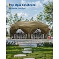 thumbnail image 5 of Luku 10x20 FT Heavy Duty Pop Up Canopy with 6 Sidewalls, Outdoor Event Tent with Roller Bag, Adjustable Height, Weight Bags, Stakes & Ropes – Instant Shelter for Parties, Markets, Camping, 5 of 7