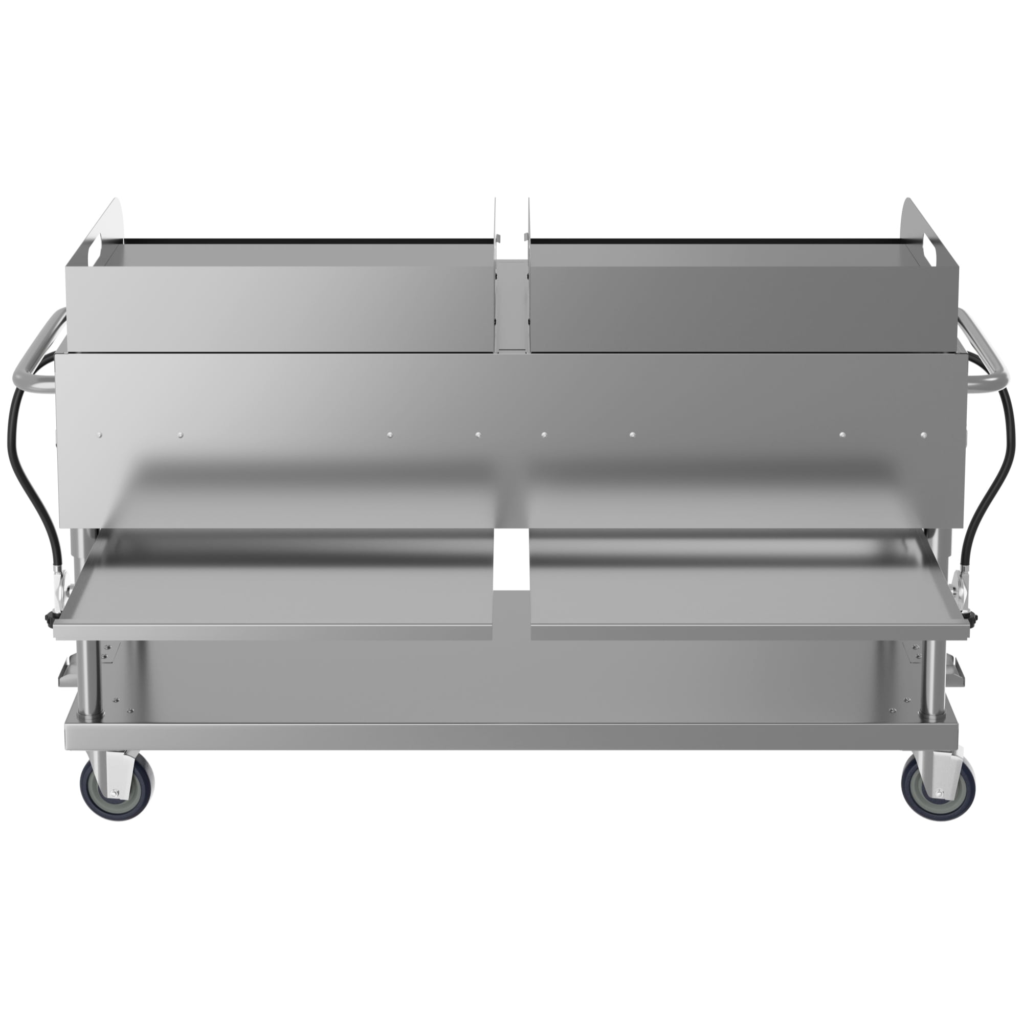 60 in. 8-Burner Commercial Outdoor Propane Gas Grill with Two 30 in. Griddles in Stainless-Steel, ETL Listed (CGKIT6-G30G30)