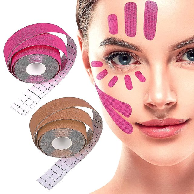 Cinta de estiramiento facial, parches antiarrugas para cara, ojos, cuello, cinta para levantar arrugas, para reafirmar y tensar la piel
