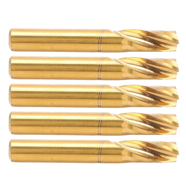 5 fresas de una sola flauta en espiral de acero de alta velocidad, herramienta de corte CNC de 6 x 15 x 50 mm