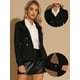 thumbnail image 3 of Chaqueta Peplum Steampunk para Mujer Chaqueta Informal con Solapa y Doble Botonadura Blazer para oficina Negro XL, 3 of 6