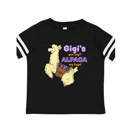 

Inktastic Gigi s You Say ALPACA my Bags with Cute Jumping Alpaca Gift Toddler Boy or Toddler Girl T-Shirt
