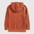 thumbnail image 4 of Yiliang Men Solid Long Sleeve Pullover Hoodie Thickened Corduroy Kangaroo Pocket Sling Hooded Sweatshirts,Orange,3XL, 4 of 6