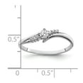 thumbnail image 3 of Sterling Silver Rhodium-plated and CZ Ring - Size 7, 3 of 3