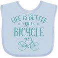 thumbnail image 3 of Inktastic Life's Better on a Bicycle Girls Baby Bib, 3 of 4