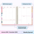 thumbnail image 4 of Blue Sky Livewell 2026 Weekly and Monthly Planner Calendar, January 2026 - December 2026, 7" x 9", Flexible Laminated Cover, Heavy Duty Binding, Colorful Premium Paper, Storage Pocket, Stickers, Beck, 4 of 8