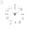thumbnail image 2 of Gustave Large 3D Frameless Wall Clock Stickers DIY Wall Decoration for Living Room Bedroom "Silver", 2 of 9
