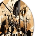 thumbnail image 3 of Designart "Untamed Shapes in Black and Beige" Modern Geometric Metal Round Art Living Room, 3 of 5