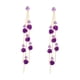 thumbnail image 4 of 3xPendientes Colgantes Pendientes Florales De Moda Pendientes Con Dijes Para Mujer Fiesta De Cumpleaños Púrpura, 4 of 8