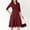 Red, variant on 2025 Dresses for Women Formal 3/4 Sleeve Flowy A-line Dresses Solid Color Church Work Dress with Pockets