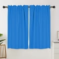 thumbnail image 4 of Colisha Drapes UV Protection Blackout Thermal Insulated Thick Solid Short Curtain Panel Luxury Tier 17#Sky Blue W:42"xL:18", 4 of 8