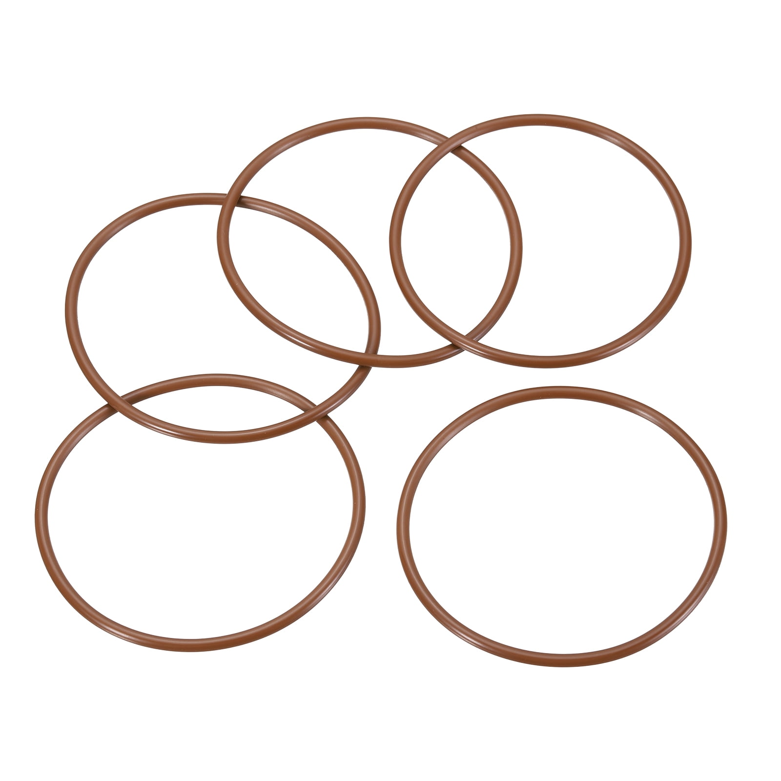 Uxcell Fluorine Rubber O-Rings 3-1/4 OD 3 ID 1/8 Width 5PCS FKM Sealing O Ring Seal Gasket for Machinery Industrial Engines Plumbing Faucet Hose Automotive Brown