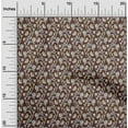 thumbnail image 1 of oneOone Cotton Flex Brown Fabric Leaves & Flower Floral Sewing Fabric By The Yards Printed Diy Clothing Sewing Supplies 40 Inches Wide, 1 of 4