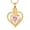Gold-Pink, variant on Customized Heart Shaped Urn Necklaces for Ashes with Birthstone Heart Ashes Urn Pendant Waterproof Keepsake Cremation Jewelry with Gift Box