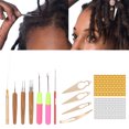 thumbnail image 4 of Dreadlocks Crochet Hook Set, Simple Operation Versatile Dreadlocks Jewelry Rings Set Beautiful Bamboo Alloy Cypress  For Daily Use For Men Women Gold, 4 of 8