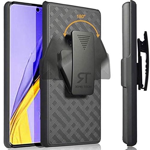 For Samsung Galaxy A71 5G Shell Holster Combo Case - Black
