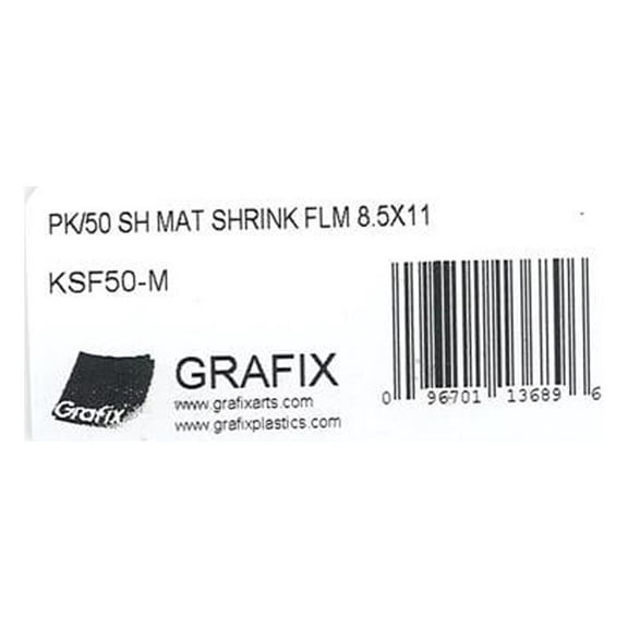 Grafix Shrink Film 8.5x11" 50pc Matte