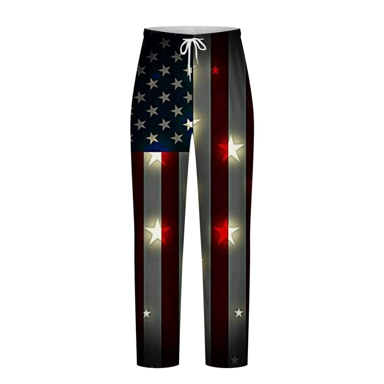 REORIAFEE USA Flag Leggings for Men Patriotic Plus Size Tights Pants  Athletic High Waist Independence Day American Flag Yoga Pants Independence  Day