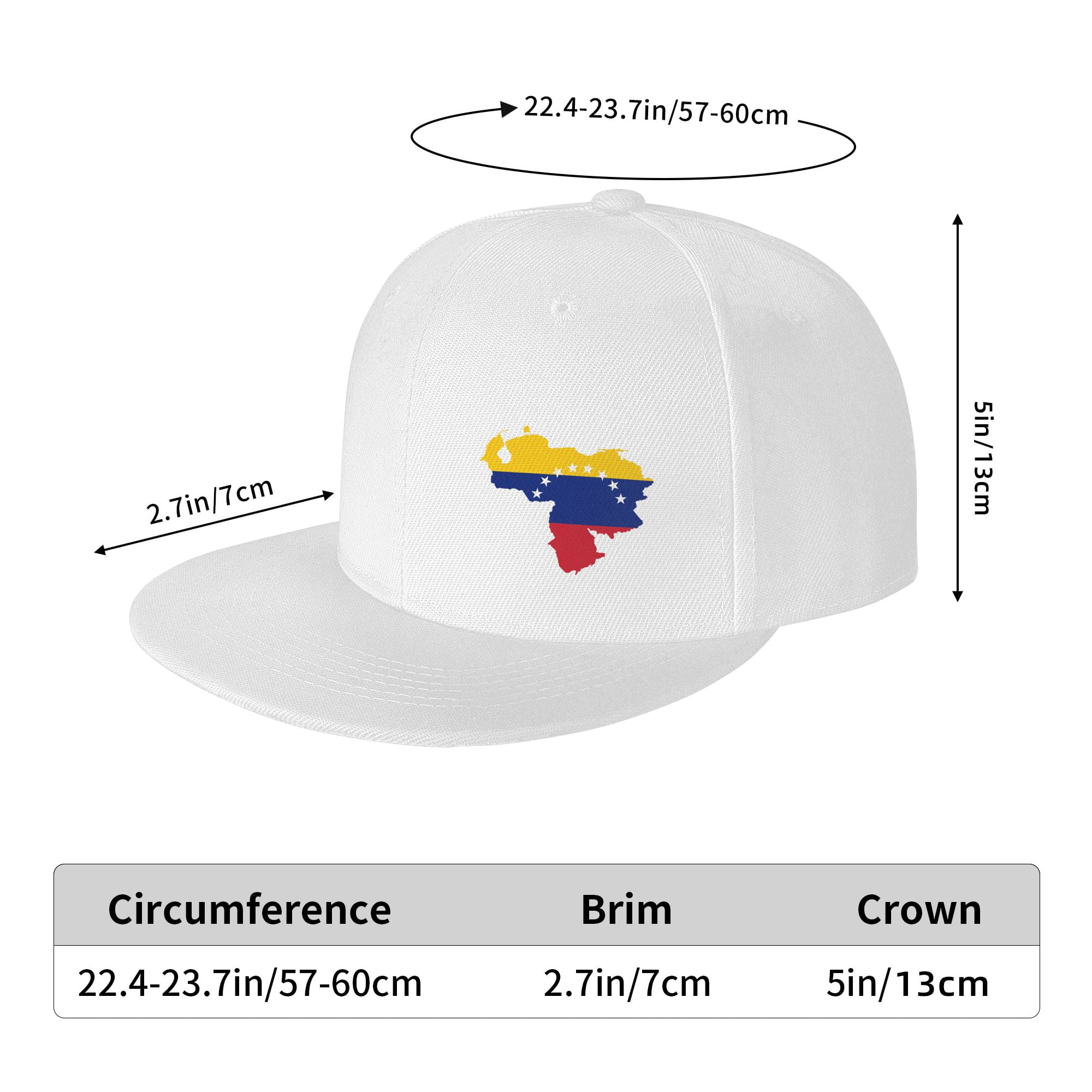 Flat TEQUAN Adjustable Cap Pattern Brim Snapback (Blue) Baseball Hats, Map Men Venezuela Hat Flag
