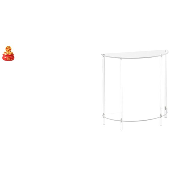 Escultura de escritorio,Estatua de la Cuenca del Tesoro,regalo de cumpleaños de Feng Shui,Mesita de noche de acrílico,Mesa auxiliar de acrílico transparente Mesa auxiliar transparente en