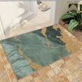 thumbnail image 2 of Green Rugs 2x3ft, Abstract Gold Marble Rug for Entryway, Soft Does Not Damage The Floor with Non-Slip Rug for Bedroom Apartment Entrance, 2 of 7
