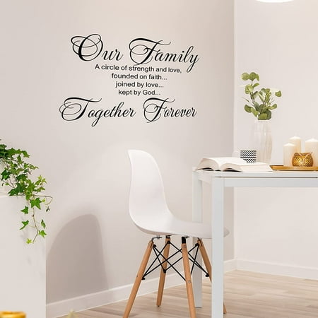 2 Pieces Vinyl Home Decor Wall Sticker Family Letter Quote Our Is A Circle Of - Vinyl Home Decor Wooden