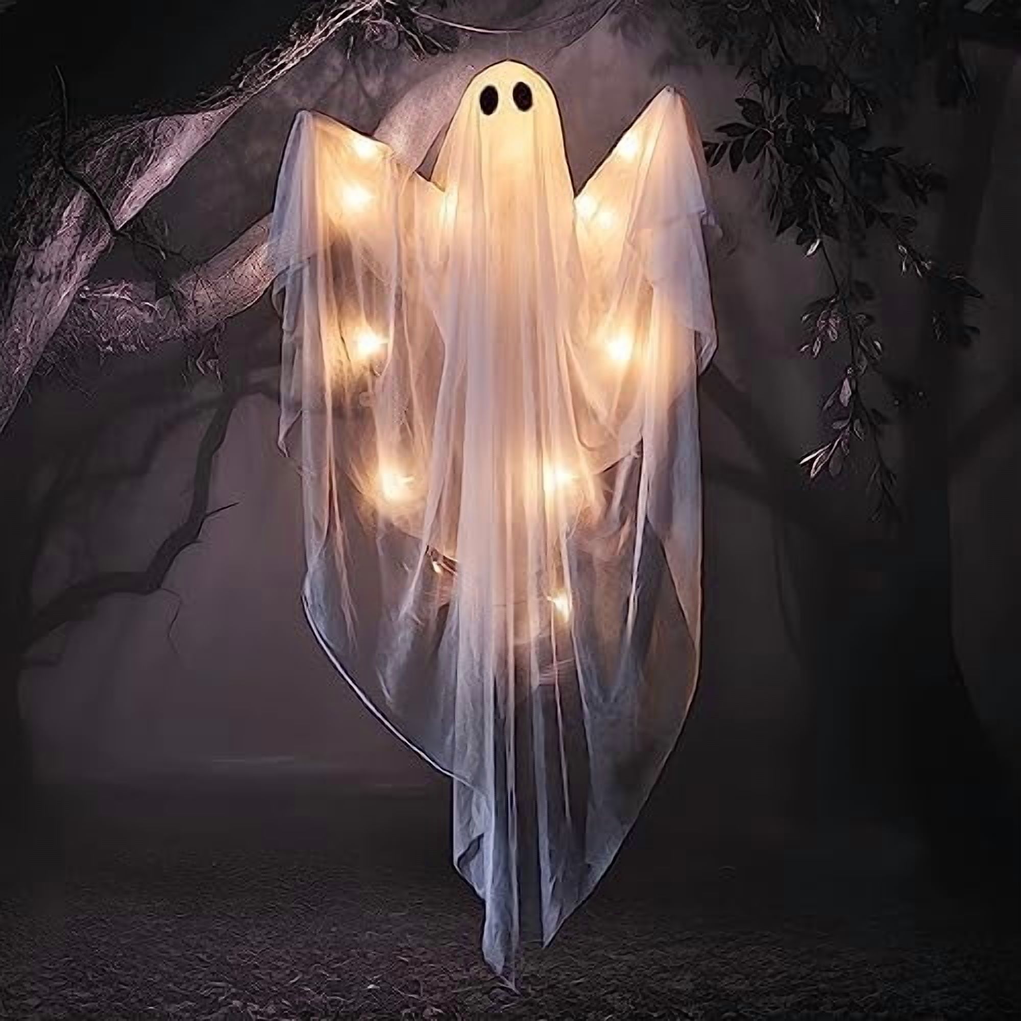 Ayieyill 47" Light Up Hanging Ghost Decoration photo 3