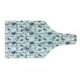 thumbnail image 1 of Japanese Cutting Board, Japanese Ink Paint with Flourishing Flower Patterns Oriental Eastern Imagery Print, Decorative Tempered Glass Cutting and Serving Board, Wine Bottle Shape, Blue, by Ambesonne, 1 of 1