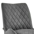 thumbnail image 2 of 26 Inch Diamond Stiched Fabric Counter Height Bar Stool, Gray, 2 of 5