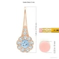 thumbnail image 2 of ANGARA Natural Aquamarine and Diamond Halo Fish Hook Earrings with Milgrain in 14K Rose Gold for Women (Size-5mm) | March Birthstone, Anniversary, Jewelry Gift for Women | Natural Aquamarine Earrings, 2 of 7