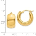 thumbnail image 3 of 14k Wide Puffed Hoop Earrings, 3 of 3