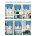thumbnail image 5 of Modern Blue Tie Up Curtains for Windows 45 Inch Length Balloon Curtains Kitchen Adjustable Balloon Window Shade Abstract Diamond Luxury Gradient Tie Up Valance Bathroom Curtain Window 34"x45", 5 of 6