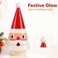 thumbnail image 6 of Vintage Santa Claus Lighted Tree Figurine - 7.87 in Resin Tabletop Christmas Decor, Battery Operated Retro Santa Statue for Holiday Mantle Shelf Home Party, 6 of 8
